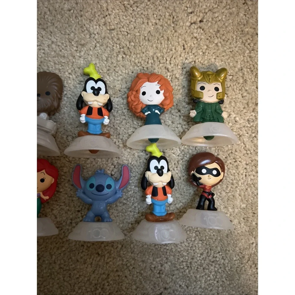 Mcdonalds Disney 100 Anniversary Toys 14pc Goofy, Moana, Stitch , Wonder Woman